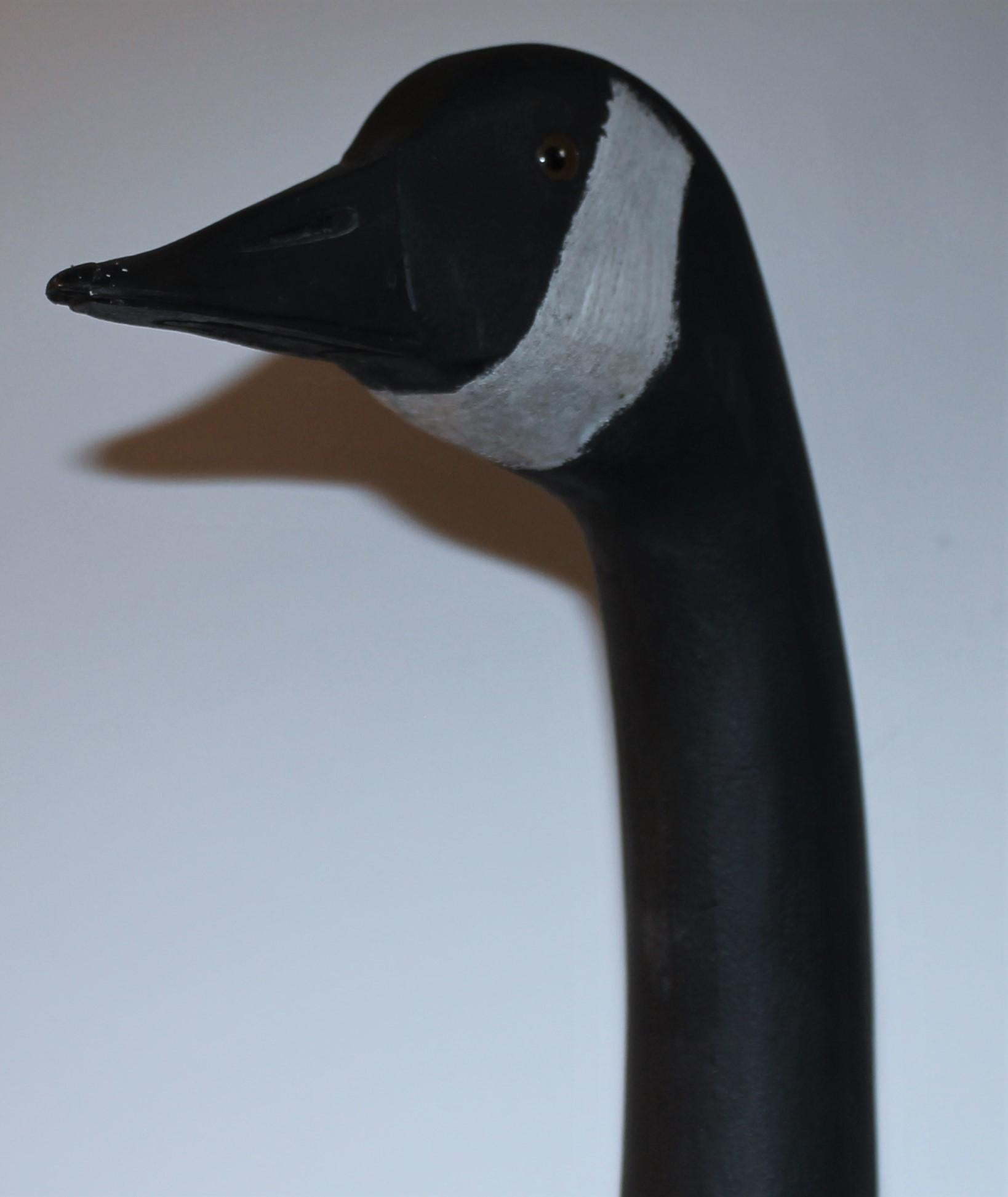 Folk Art 20th C Hand Carved & Painted Canadian Goose