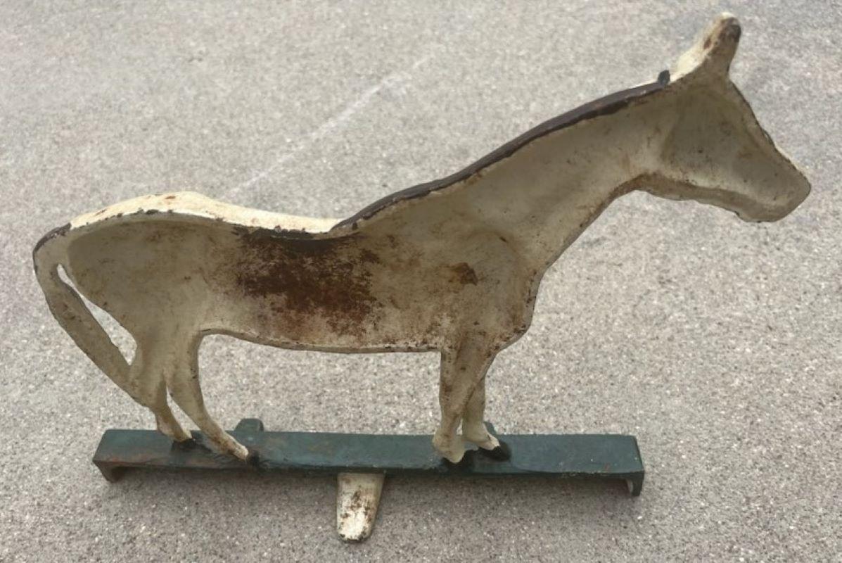 Hand-Painted 20Thc Hubbley Original Painted Horse Doorstop For Sale