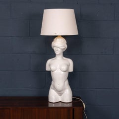 Lampe de table en céramique italienne du 20e siècle par Giulio Ciniglia pour Vivai del Sud c.1970
