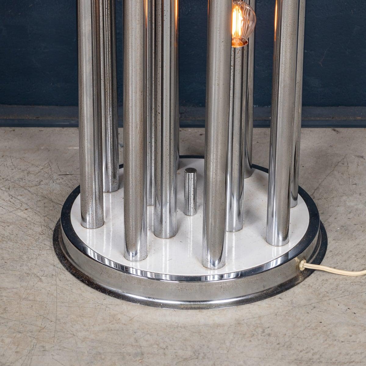 20thC Italian Chrome & Glass Floor Lamp By Paolo Venini, Made In Murano c.1970 For Sale 6