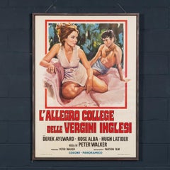 20thC Italian Film Poster For "L'allegro Collegio Delle Vergini Inglesi" c.1973