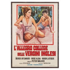 20thC Italian Film Poster For "L'allegro Collegio Delle Vergini Inglesi" c.1973