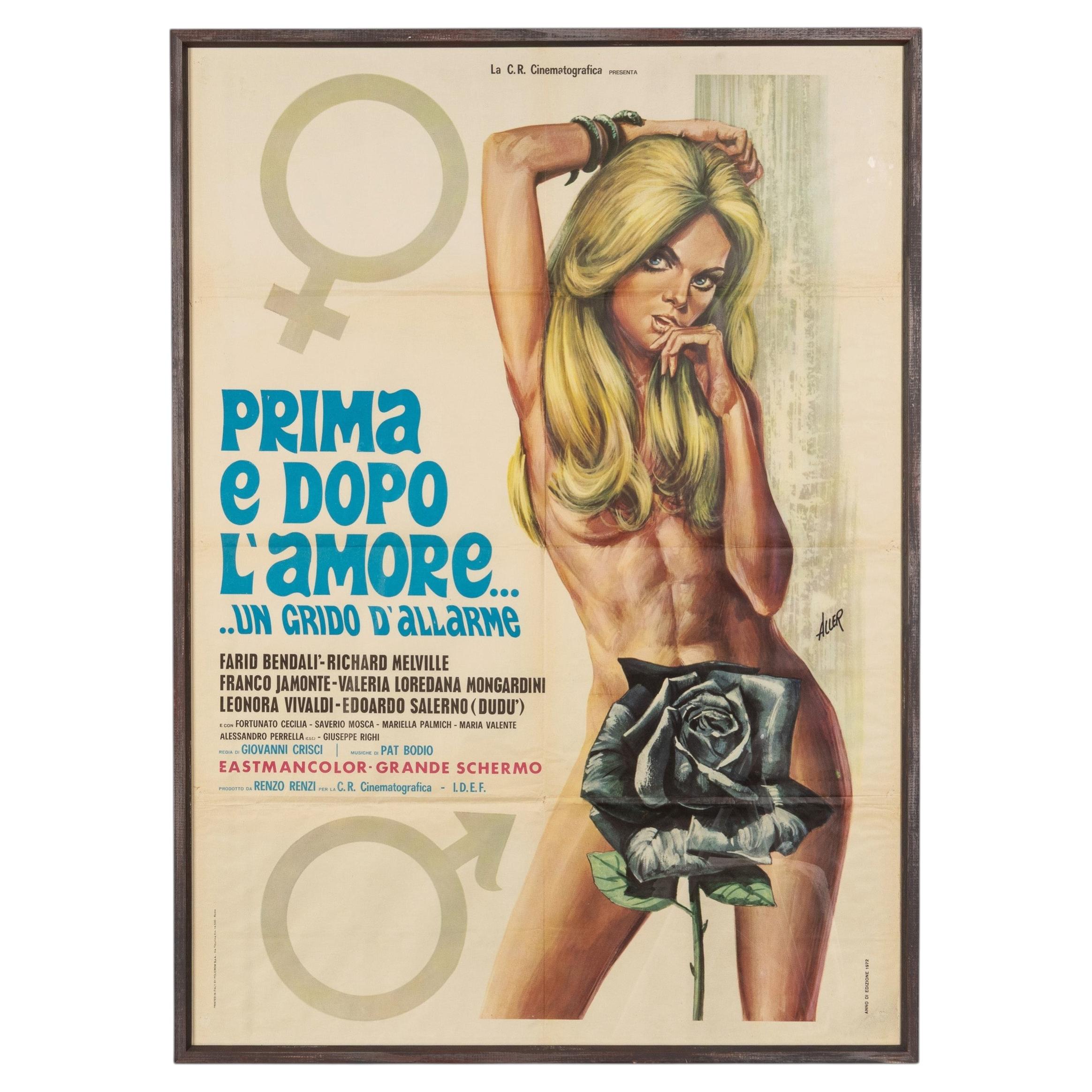 Italienisches Filmplakat aus dem 20. Jahrhundert für „Prima E Dopo L'amore...“ „Un Grido D'allarme“, um 1971