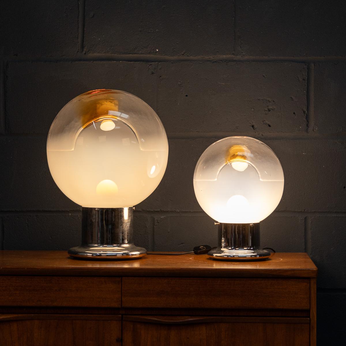 Other 20thC Italian Graduated Pair Of Table Lamps By Carlo Nason For Mazzega c.1970 For Sale