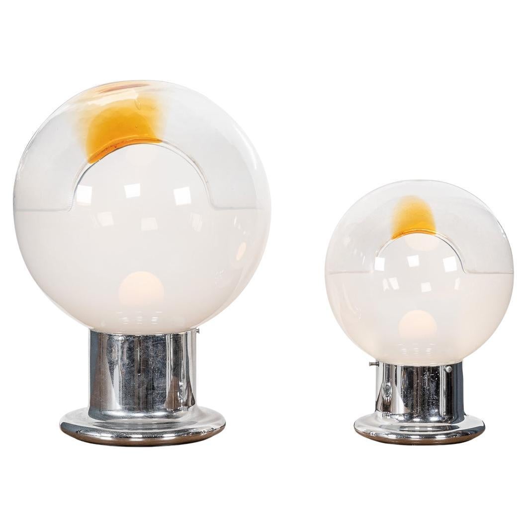 20thC Italian Graduated Pair Of Table Lamps By Carlo Nason For Mazzega c.1970 For Sale