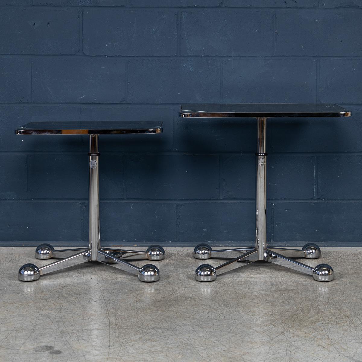 20th Century 20thC Italian Pair Of Graduated Telescopic Tables By Arredamenti Allegri c.1970 For Sale