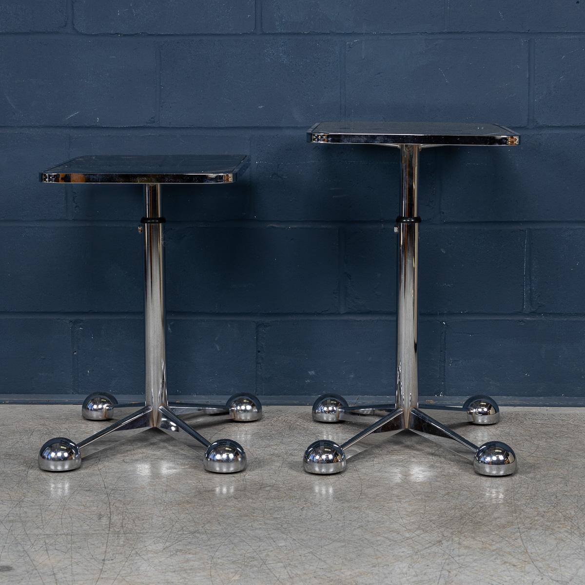 20thC Italian Pair Of Graduated Telescopic Tables By Arredamenti Allegri c.1970 For Sale 2