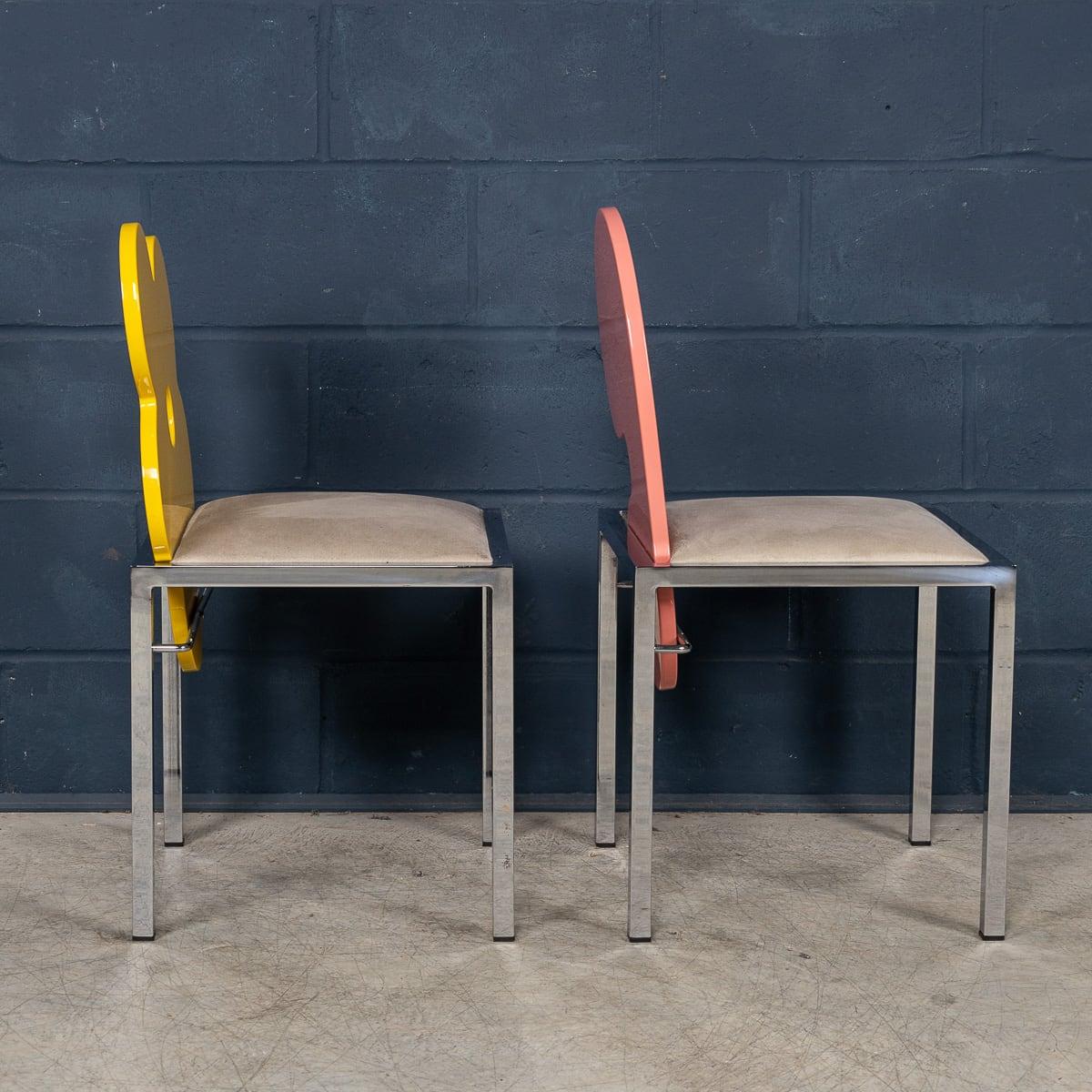 20th Century 20thC Italian Pair Of Omaggi Chairs By Salvati & Tresoldi For Saporiti c.1980 For Sale