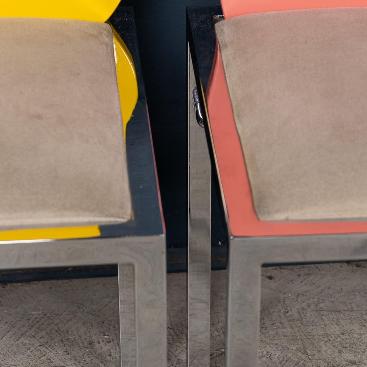 20thC Italian Pair Of Omaggi Chairs By Salvati & Tresoldi For Saporiti c.1980 For Sale 2