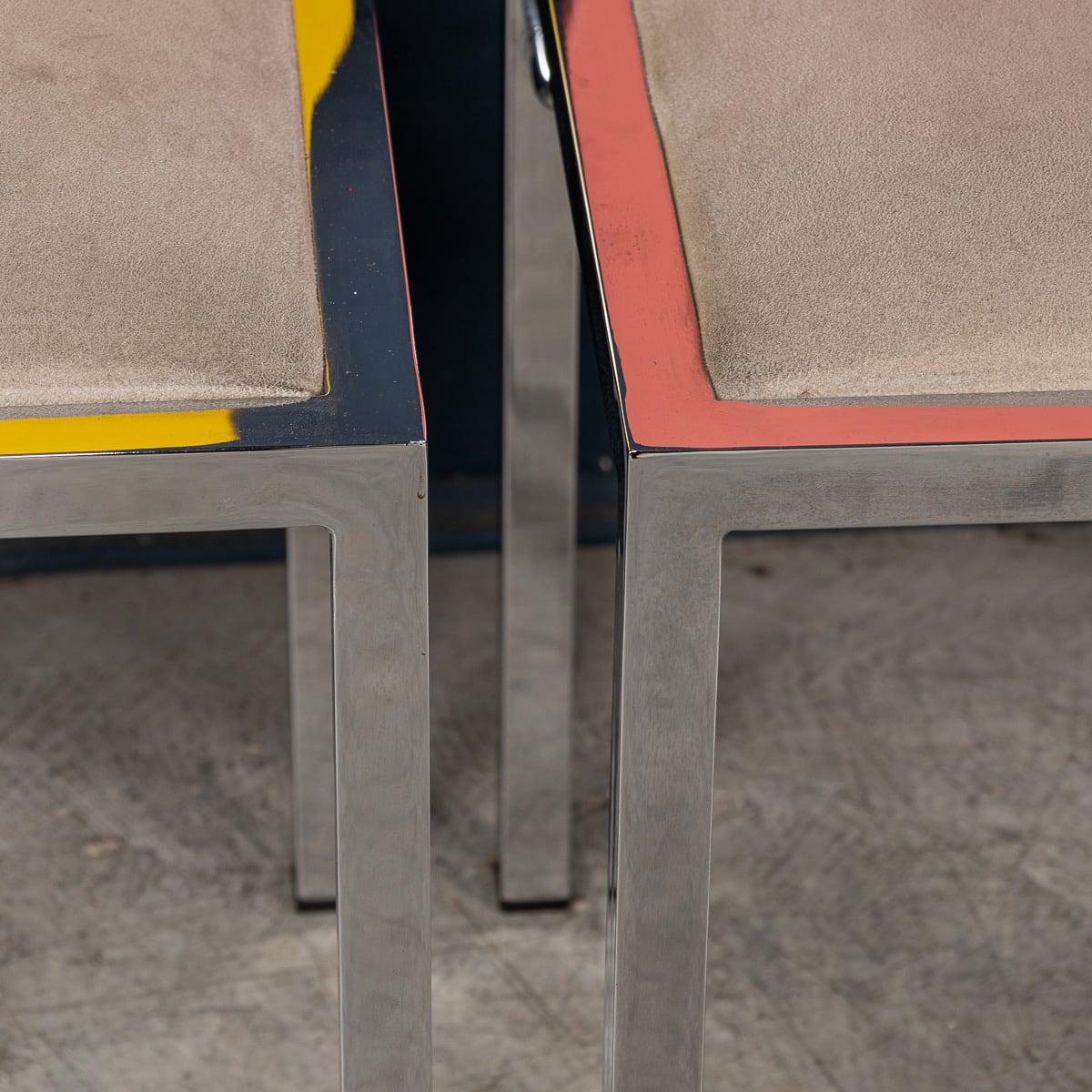 20thC Italian Pair Of Omaggi Chairs By Salvati & Tresoldi For Saporiti c.1980 For Sale 3
