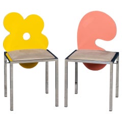 20thC Italian Pair Of Omaggi Chairs By Salvati & Tresoldi For Saporiti c.1980