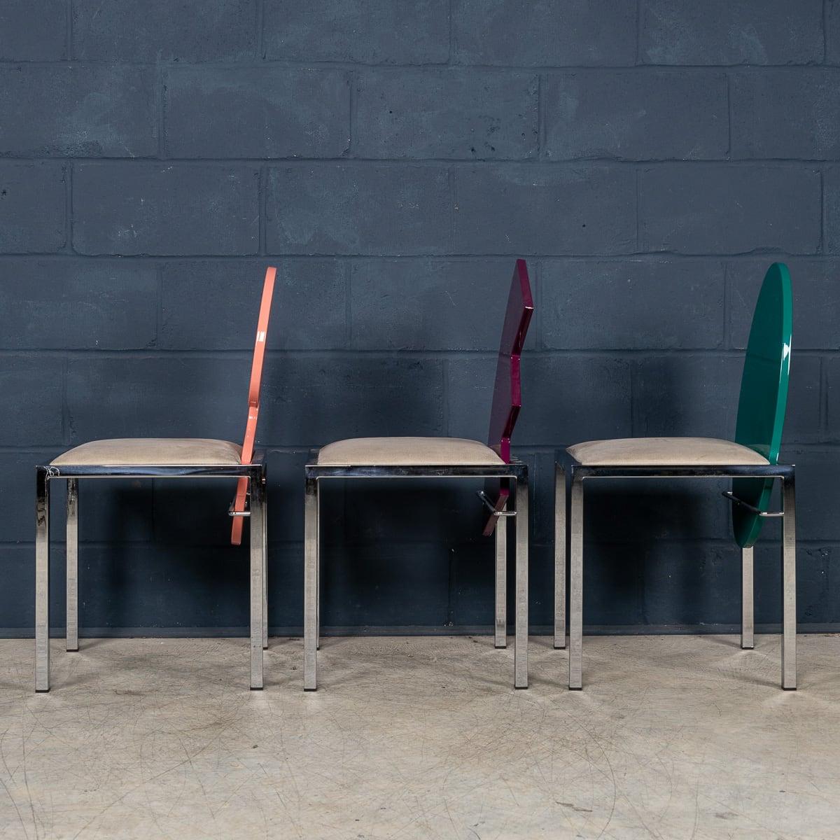 20thC Italian Set Of Six Omaggi Chairs By Salvati & Tresoldi For Saporiti c.1980 For Sale 4