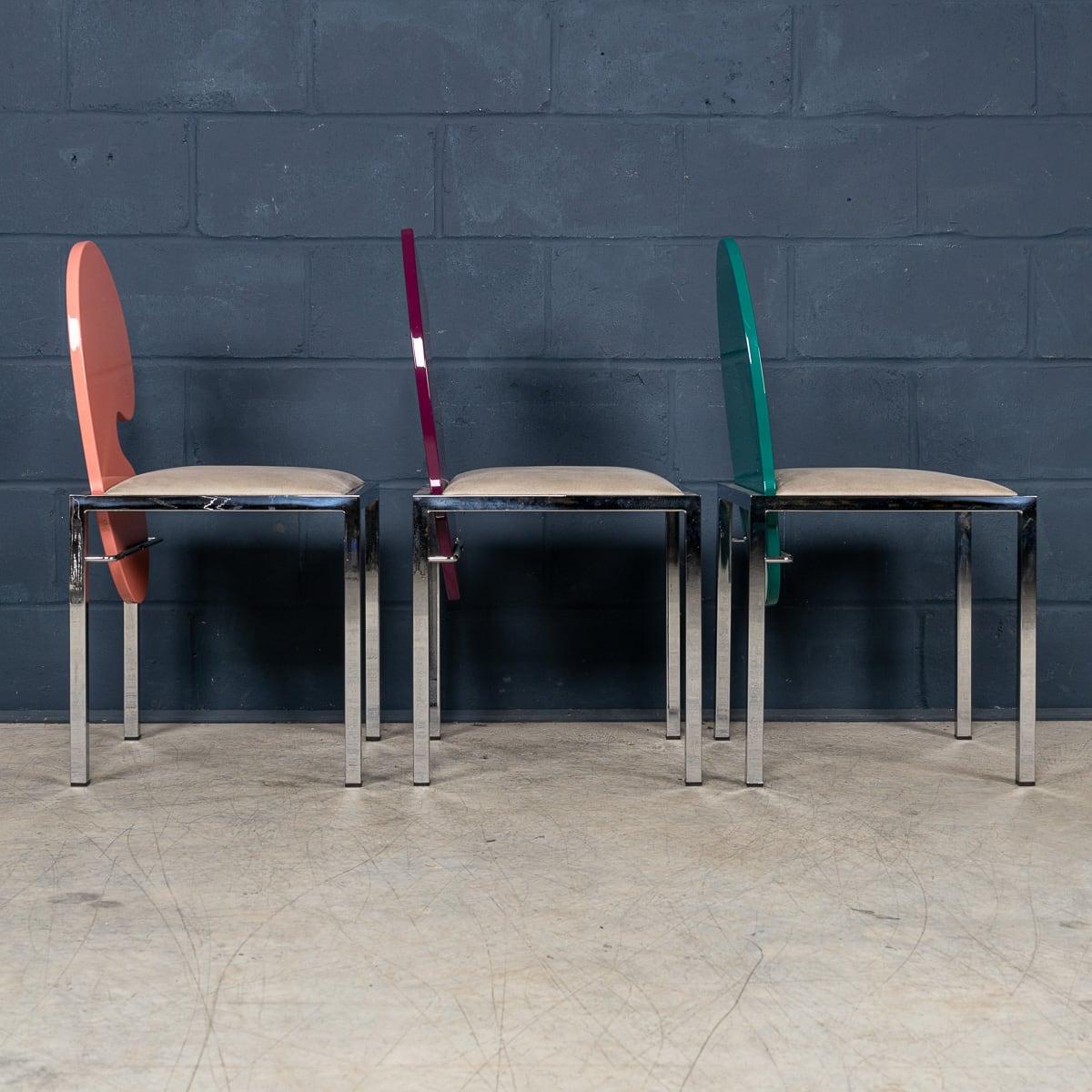 20thC Italian Set Of Six Omaggi Chairs By Salvati & Tresoldi For Saporiti c.1980 For Sale 6