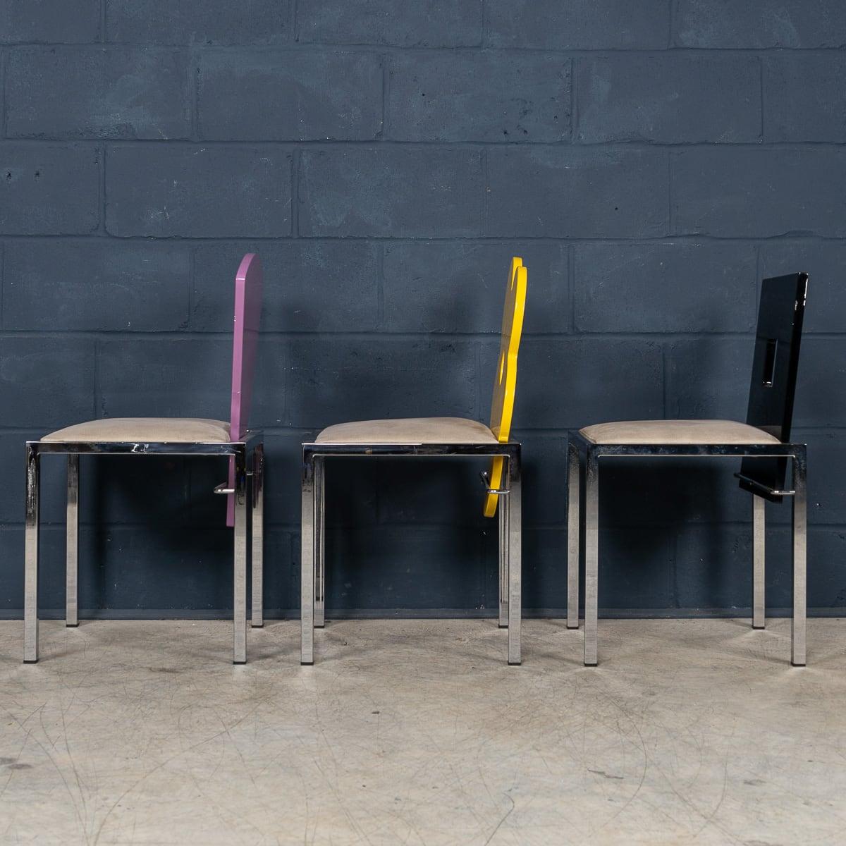 20th Century 20thC Italian Set Of Six Omaggi Chairs By Salvati & Tresoldi For Saporiti c.1980 For Sale