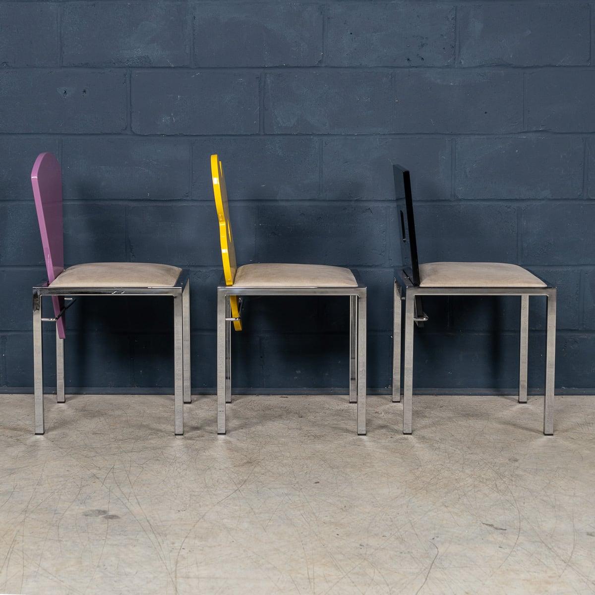 20thC Italian Set Of Six Omaggi Chairs By Salvati & Tresoldi For Saporiti c.1980 For Sale 1
