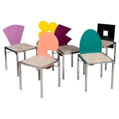 20thC Italian Set Of Six Omaggi Chairs By Salvati & Tresoldi For Saporiti c.1980