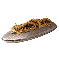 20. Jahrhundert Italienische versilberte Servierplatte von Franco Lapini, Florenz ca. 1970