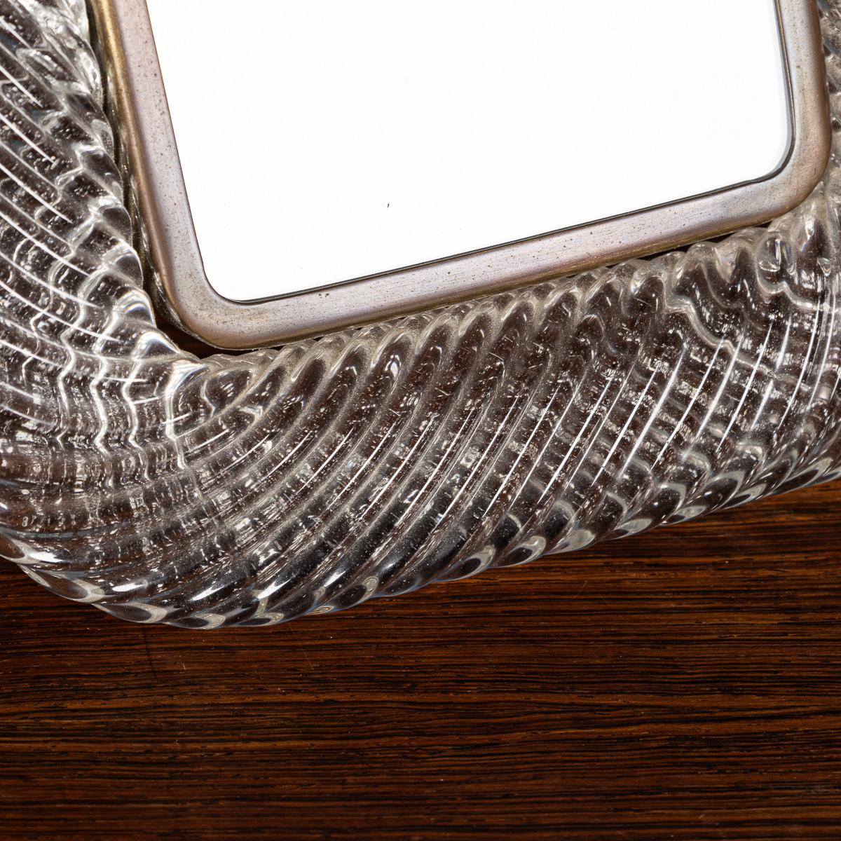 20thC Italian Venetian Glass Photograph Frame, Attributable To Venini c.1950 For Sale 5