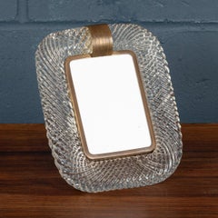 1950s Italian Venetian Glass Photograph Frame, Attributed To Venini