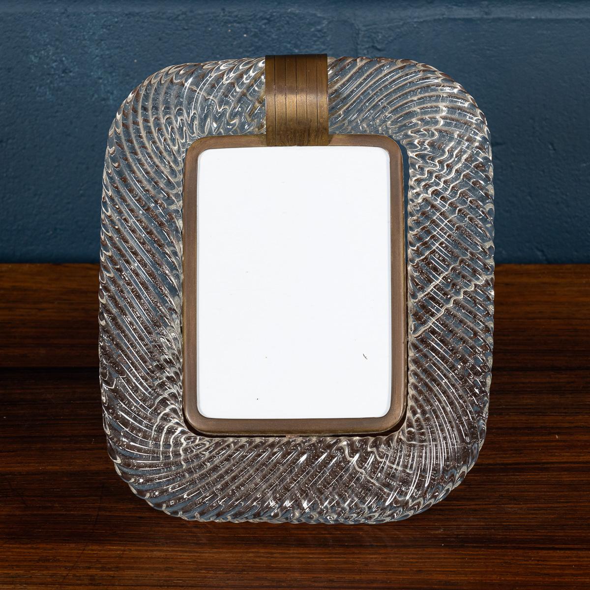 Other 20thC Italian Venetian Glass Photograph Frame, Attributable To Venini c.1950 For Sale