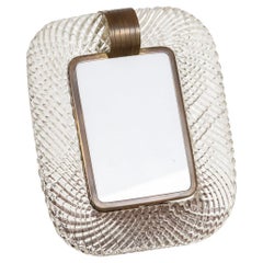 20thC Italian Venetian Glass Photograph Frame, Attributable To Venini c.1950