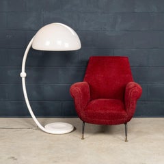 20thC Italian White "Serpente" Floor Lamp By Elio Martinelli For Martinelli Luce