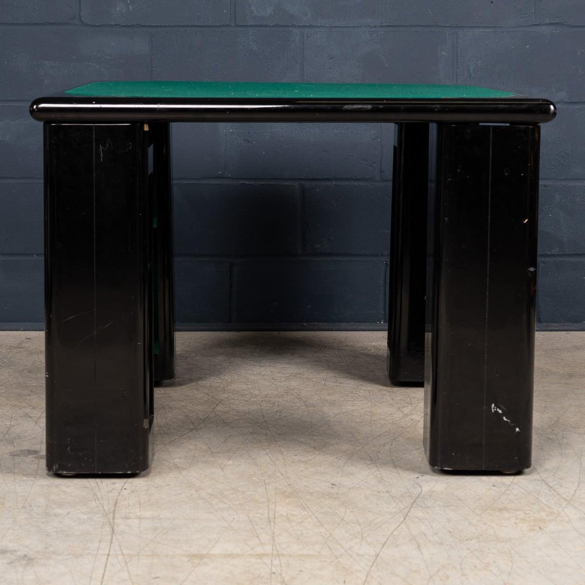 20thC Lacquered Wood Games Table & Chairs By Pierluigi Molinari For Pozzi, Milan For Sale 3
