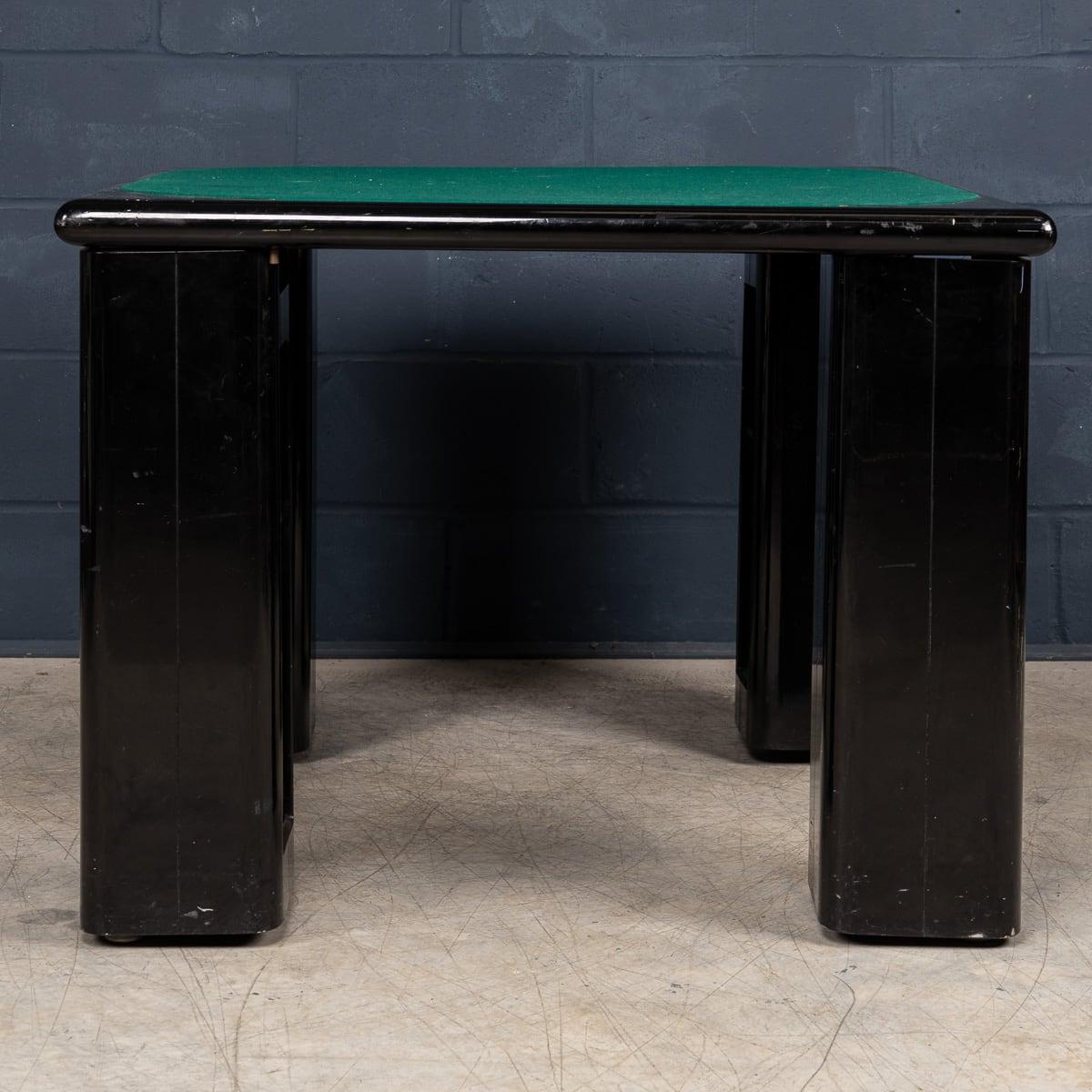 20thC Lacquered Wood Games Table & Chairs By Pierluigi Molinari For Pozzi, Milan For Sale 4