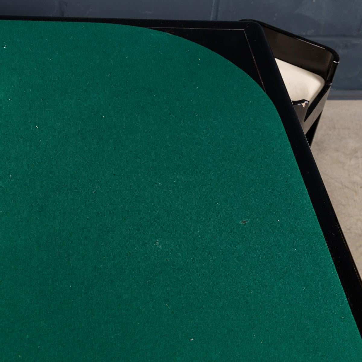 20thC Lacquered Wood Games Table & Chairs By Pierluigi Molinari For Pozzi, Milan For Sale 7
