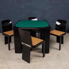 Spieltisch und Stühle aus lackiertem Holz des 20. Jahrhunderts von Pierluigi Molinari für Pozzi, Mailand