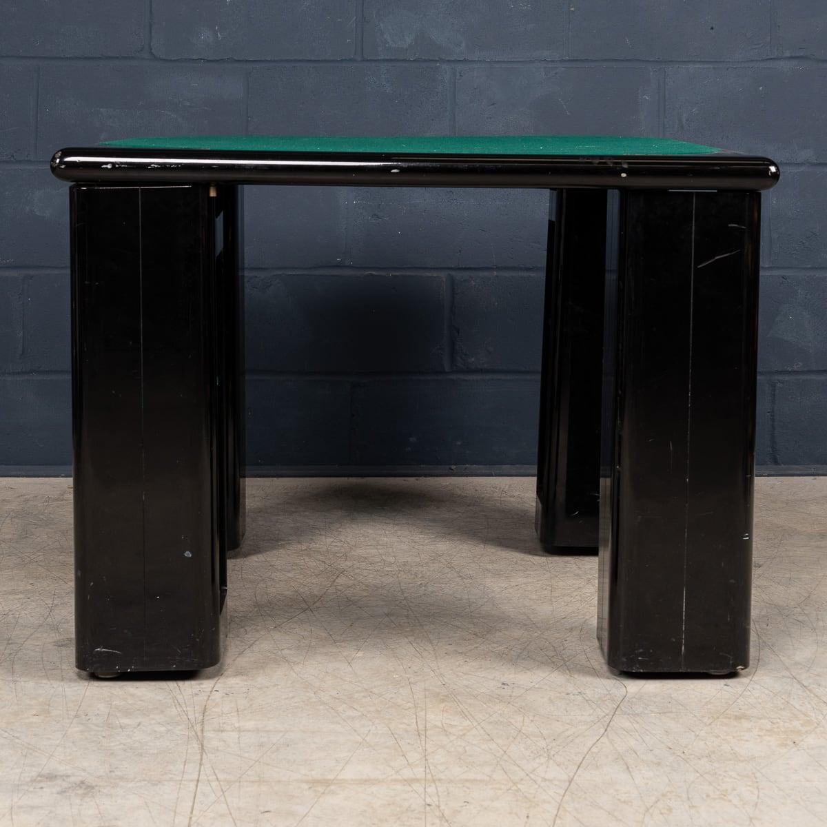 20thC Lacquered Wood Games Table & Chairs By Pierluigi Molinari For Pozzi, Milan For Sale 2
