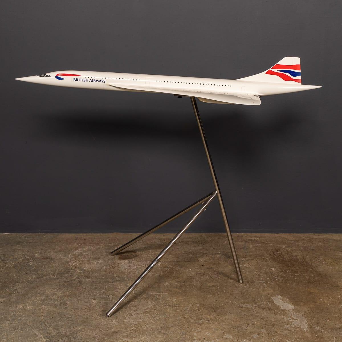 20thC Large British Airways Concorde Model By Space Models, England c ...