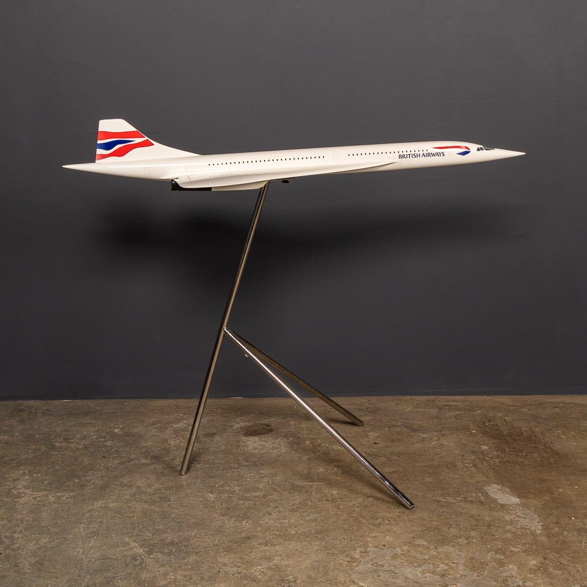 20thC Large British Airways Concorde Model By Space Models, England c ...