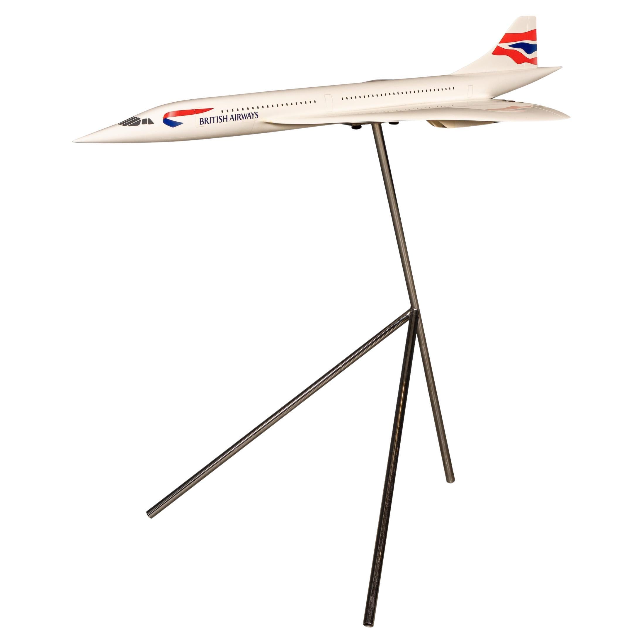 Modello di Concorde British Airways di grandi dimensioni del 20° secolo da A.Space Models, Inghilterra c.C.