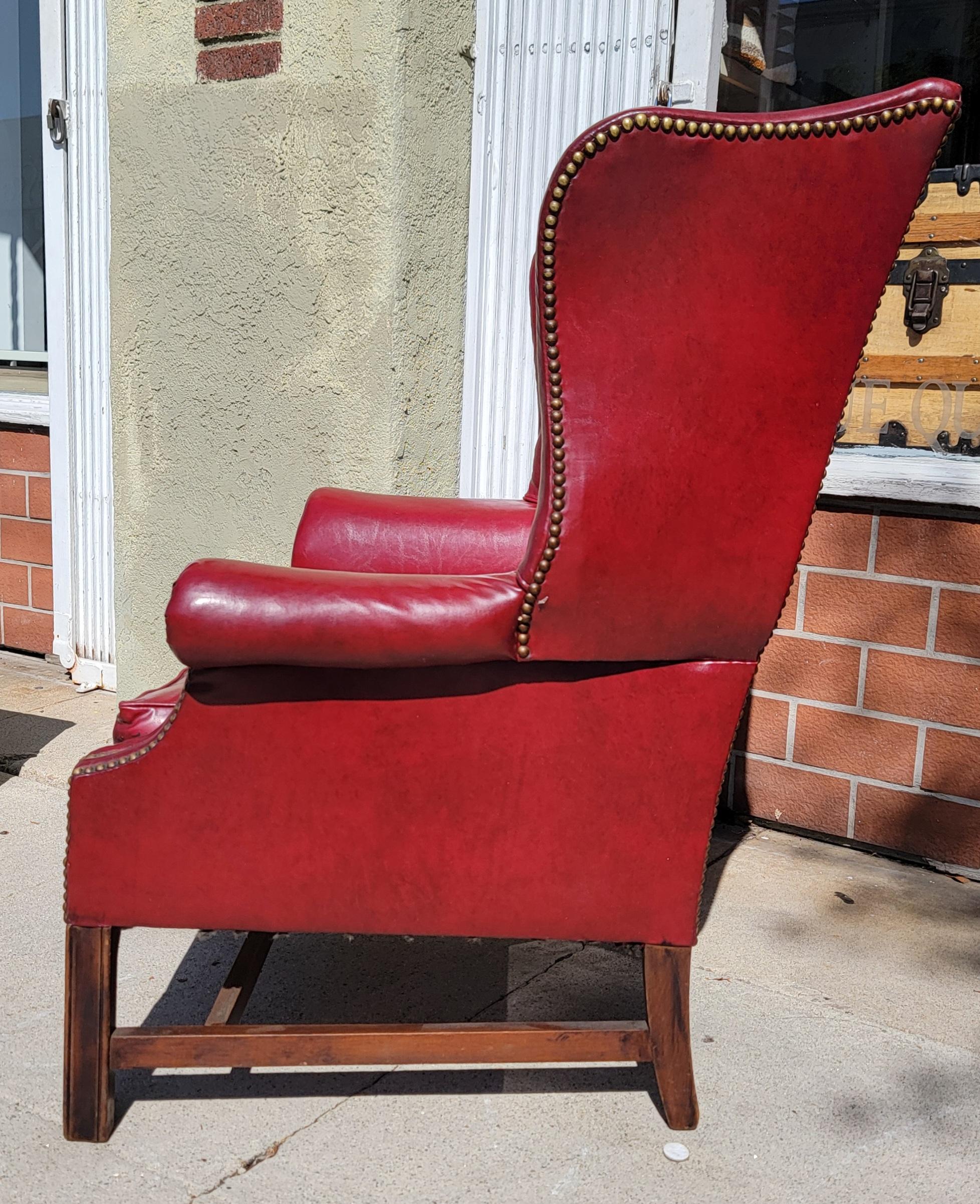 20Thc Leather Wing Chair 1