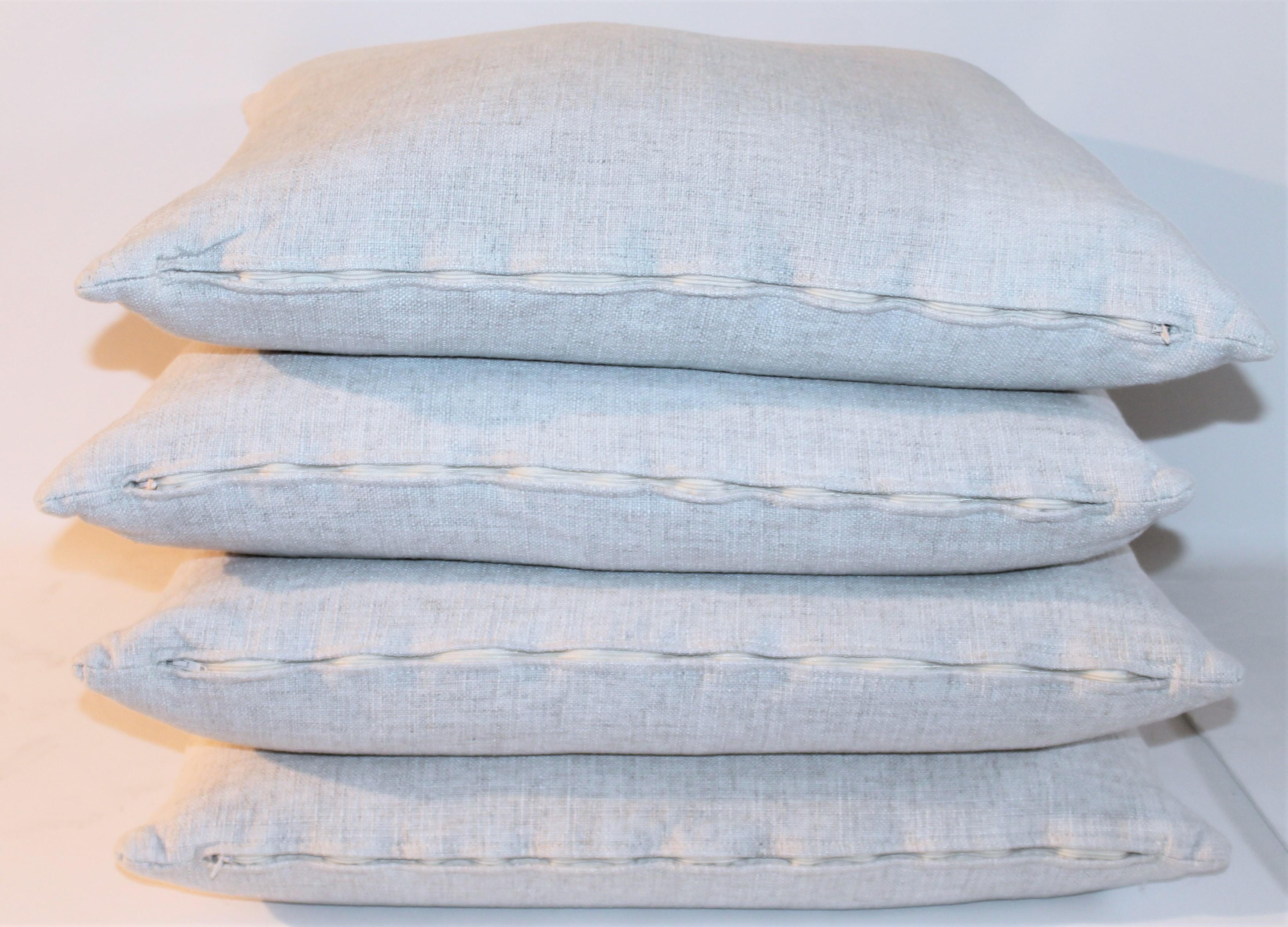 20th Century 20thc Linen Pillow Collection 'Two Pairs' For Sale