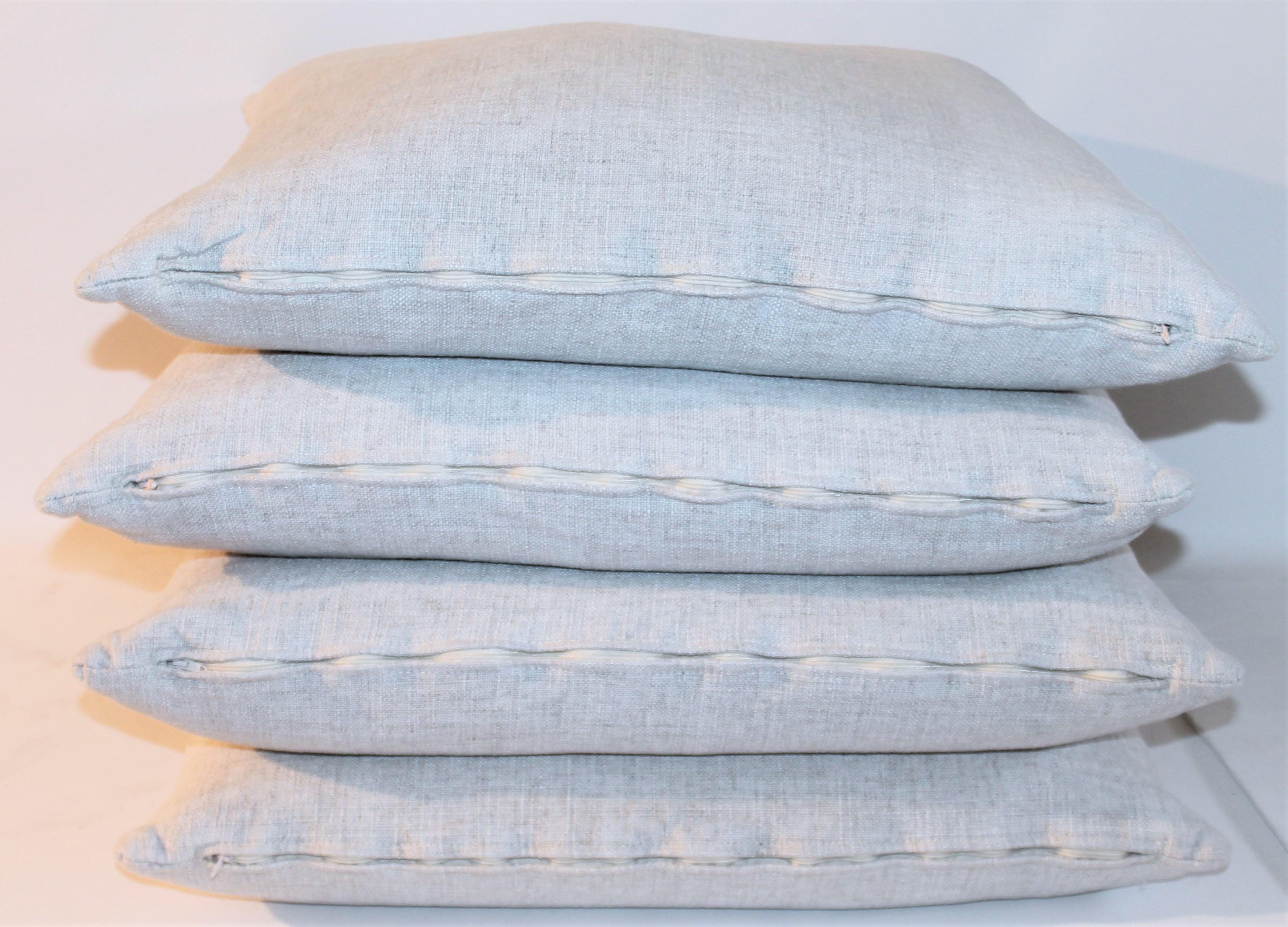 20th Century 20thc Linen Pillow Collection 'Two Pairs' For Sale
