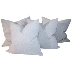 Vintage 20thc Linen Pillow Collection 'Two Pairs'