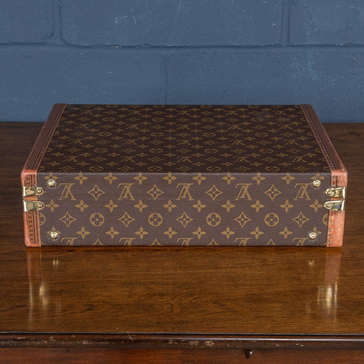 Louis Vuitton Presidential Aktentasche des 20. Jahrhunderts in Monogramm aus Segeltuch, hergestellt in Frankreich im Zustand „Gut“ im Angebot in Royal Tunbridge Wells, Kent