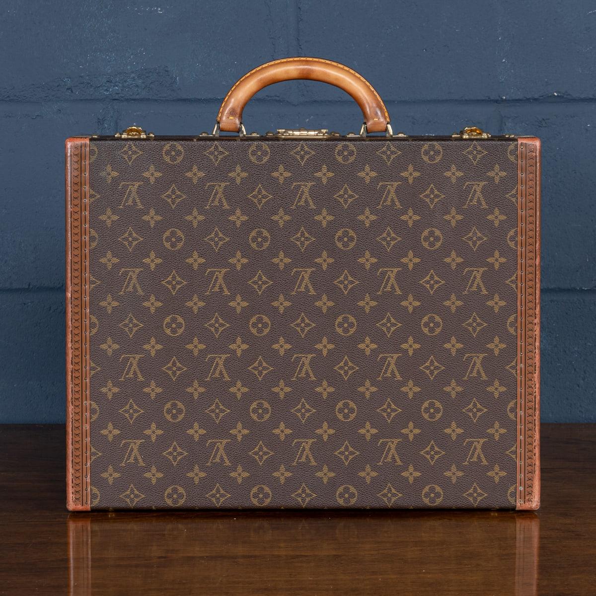 Louis Vuitton Presidential Aktentasche des 20. Jahrhunderts in Monogramm aus Segeltuch, hergestellt in Frankreich (Leder) im Angebot