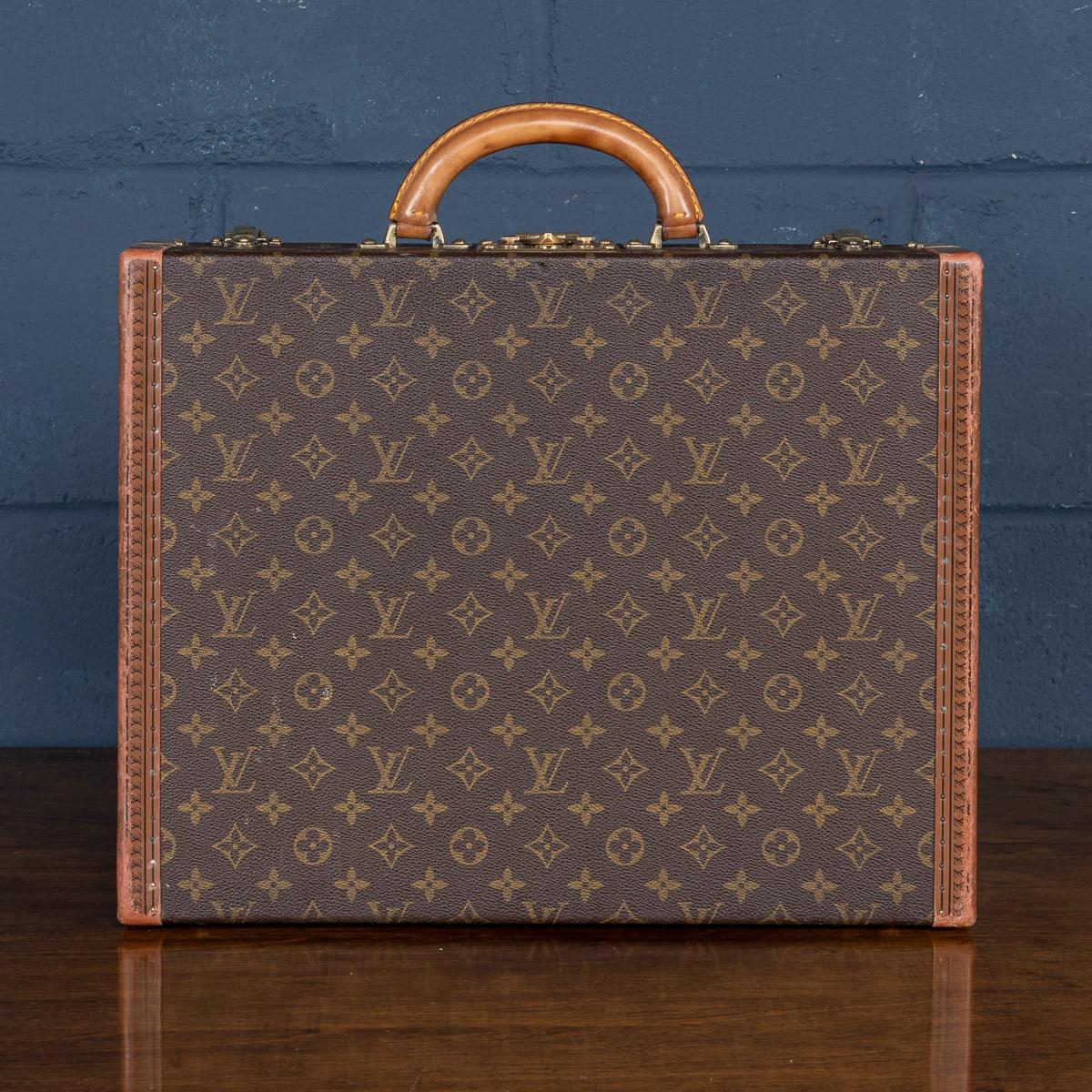 Louis Vuitton Presidential Aktentasche des 20. Jahrhunderts in Monogramm aus Segeltuch, hergestellt in Frankreich im Angebot 1