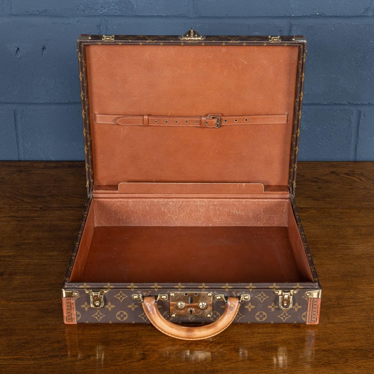 Louis Vuitton Presidential Aktentasche des 20. Jahrhunderts in Monogramm aus Segeltuch, hergestellt in Frankreich im Angebot 3