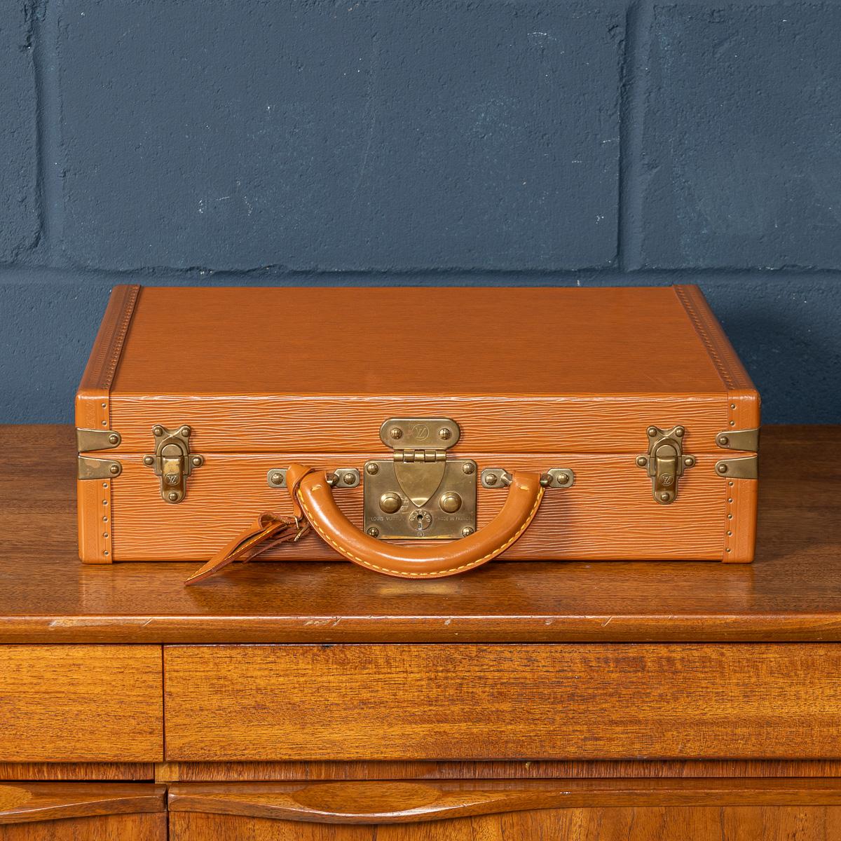 20thC Louis Vuitton Präsidentschafts Aktentasche In Orange Epi Leder, Made In France (Französisch) im Angebot