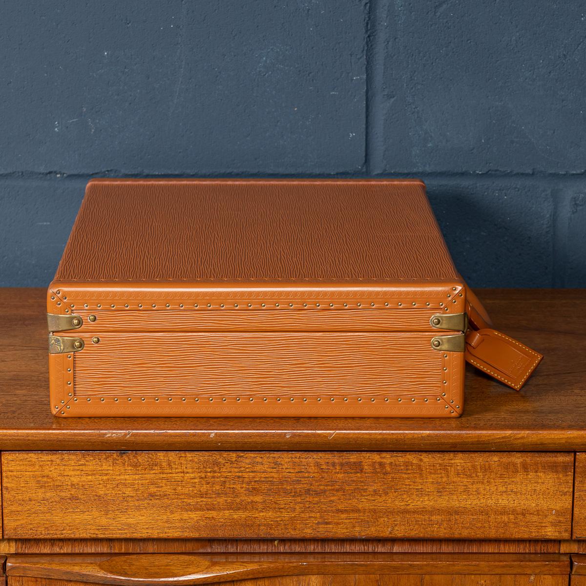 20thC Louis Vuitton Präsidentschafts Aktentasche In Orange Epi Leder, Made In France (Messing) im Angebot