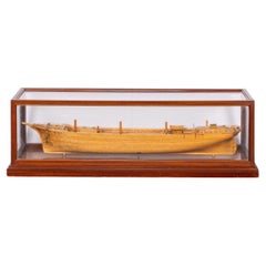 20thC Maritime Club House Cased Planked & Framed Ship Model By A. Kausen c.1934