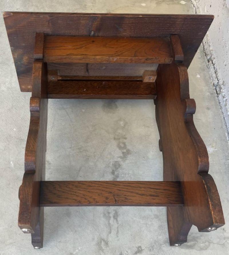 Hand-Crafted 20th Century Mission Side Table For Sale