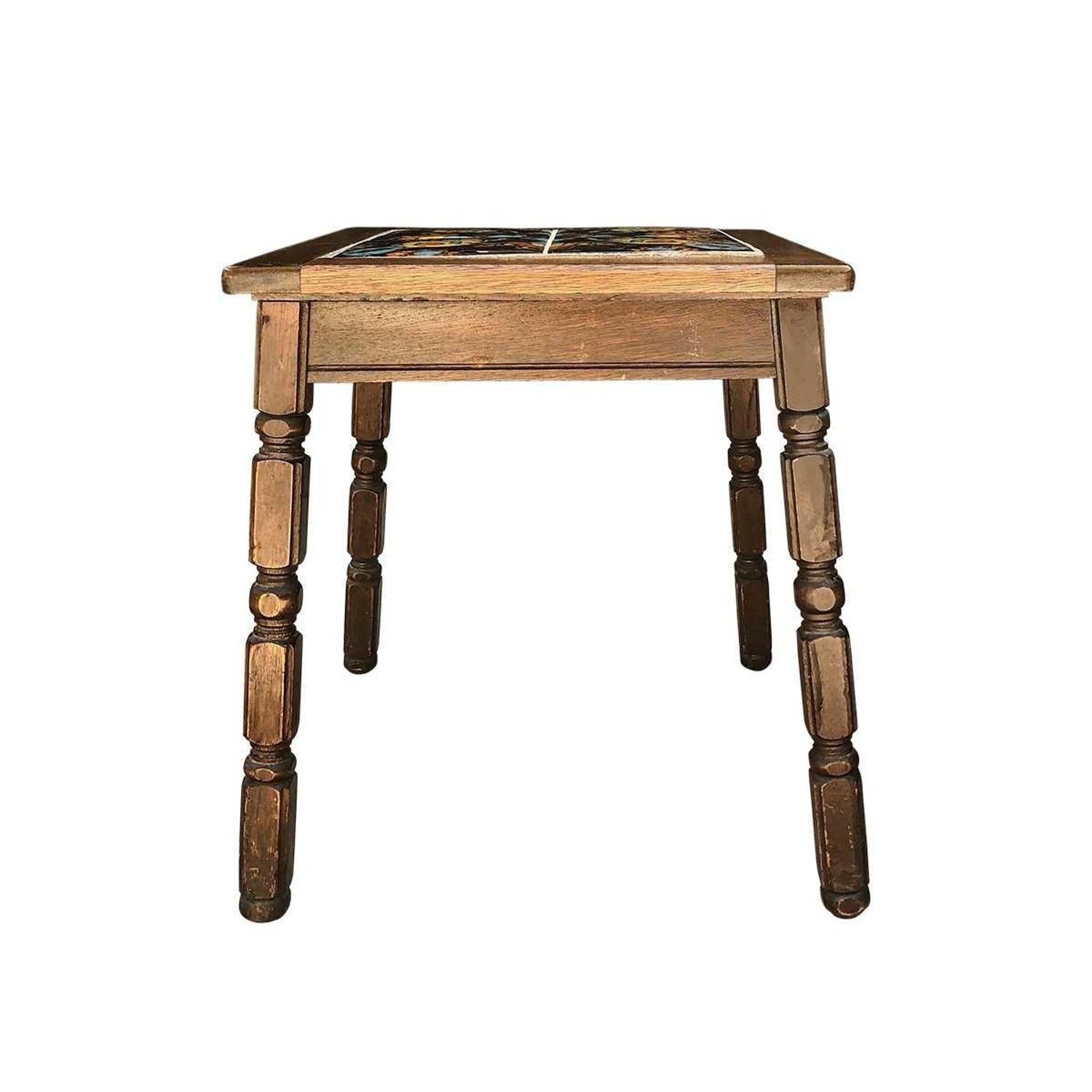 20th Century Mission Style Painted Top Side Table For At 1stdibs