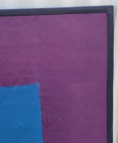 20Thc Mounted Amish Lancaster Co., Pa. Bars Crib Quilt