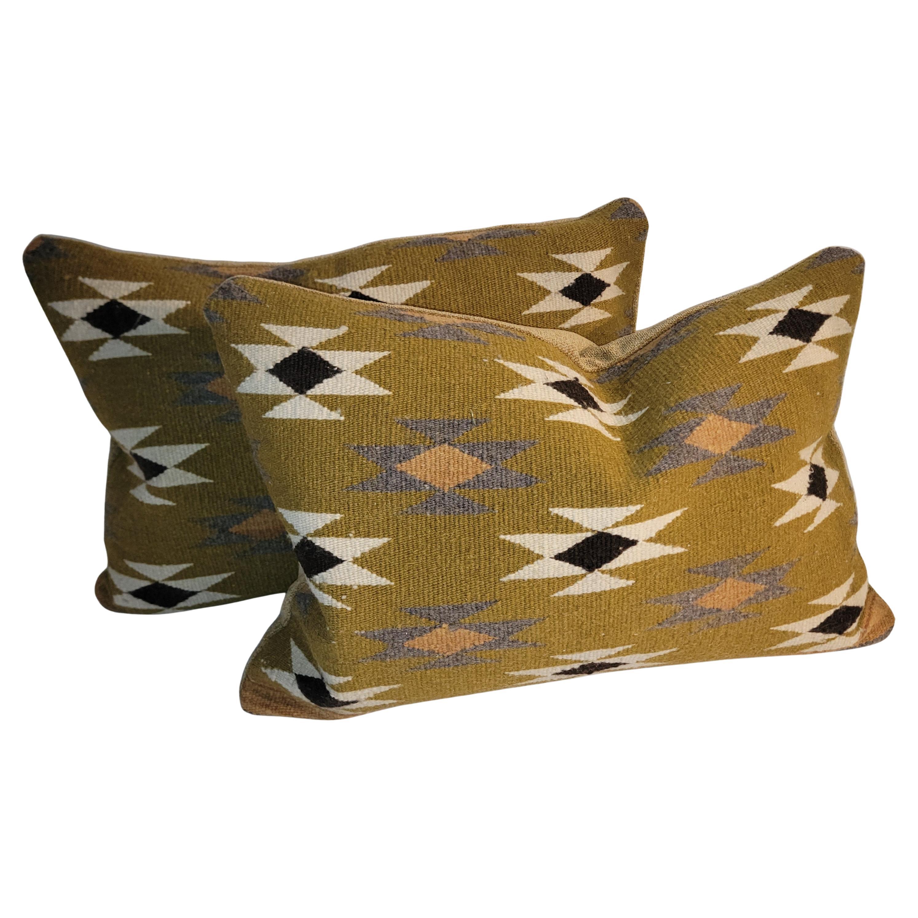 20Thc Navajo Indian Weaving Pillows -Pair
