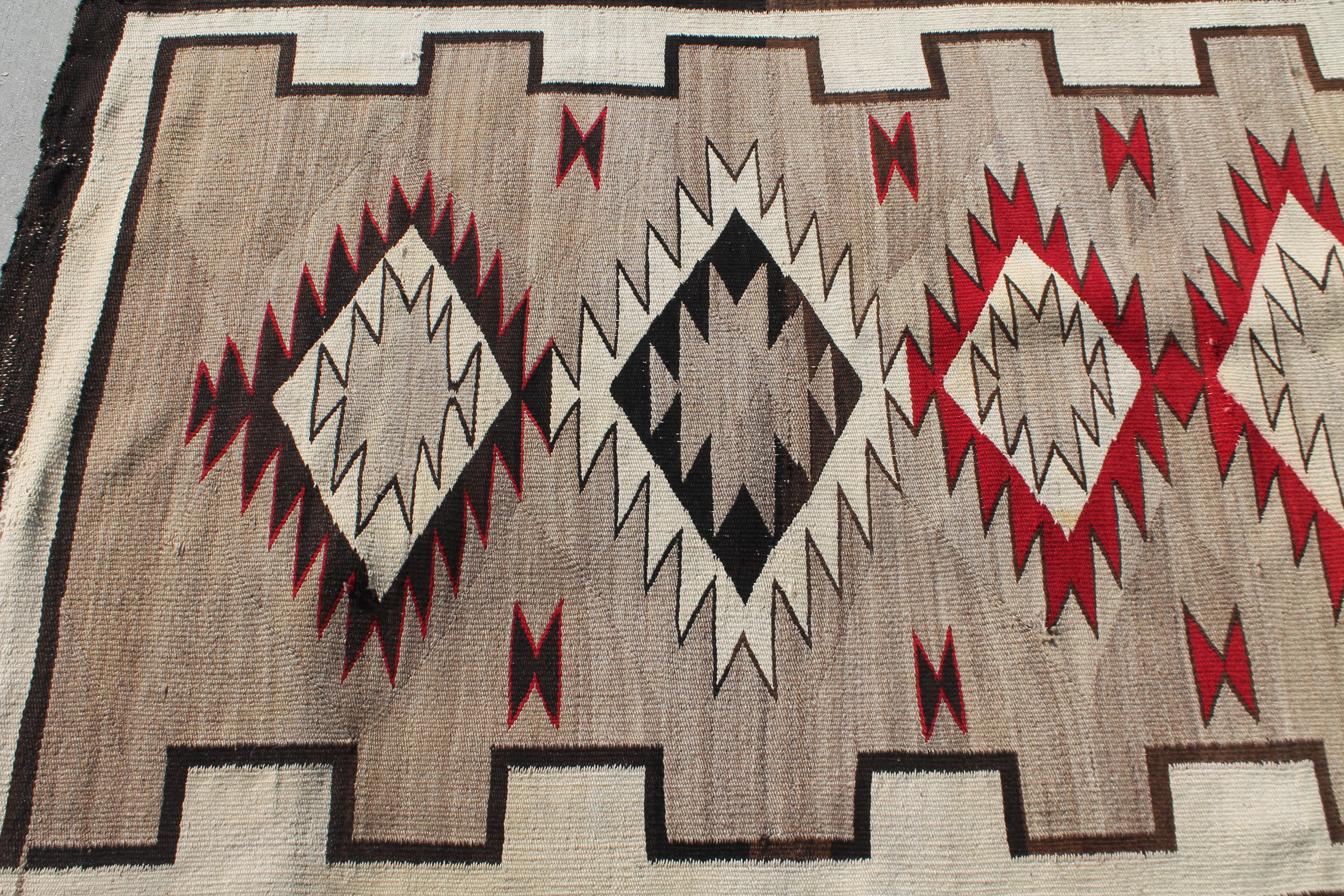Adirondack 20th Century Navajo Indian Weaving Runner Rug